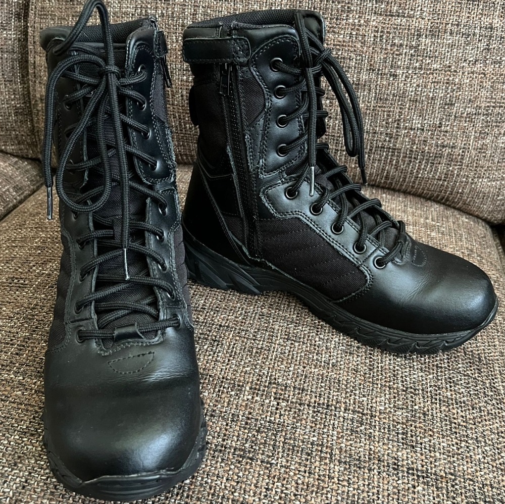 Women's Smith and Wesson Black Combat Boots, Size 7.5